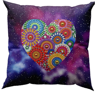 Diamond Painting Kissenbezug Herz
